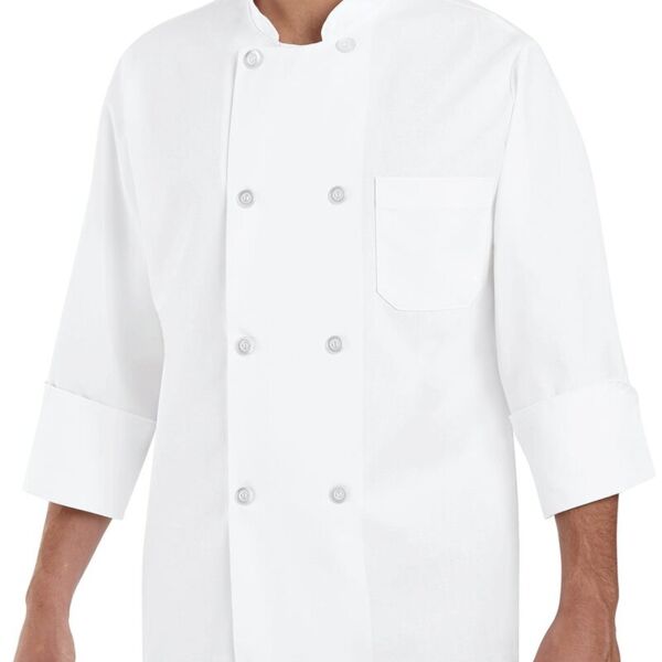 Eight Pearl Button Chef Coat - Tall Sizes Thumbnail